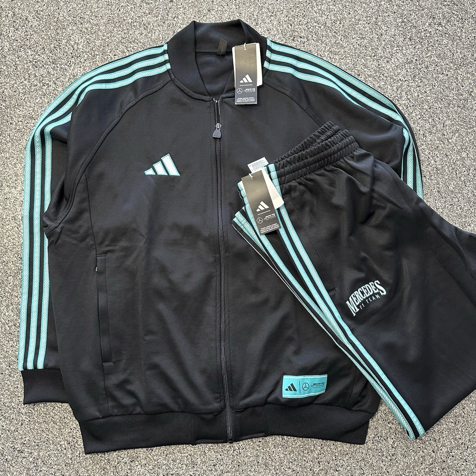 Adidas Tracksuit Amg Mercedes Petronas F1 Team Track Top & Pants Mens 2xl Kg4745